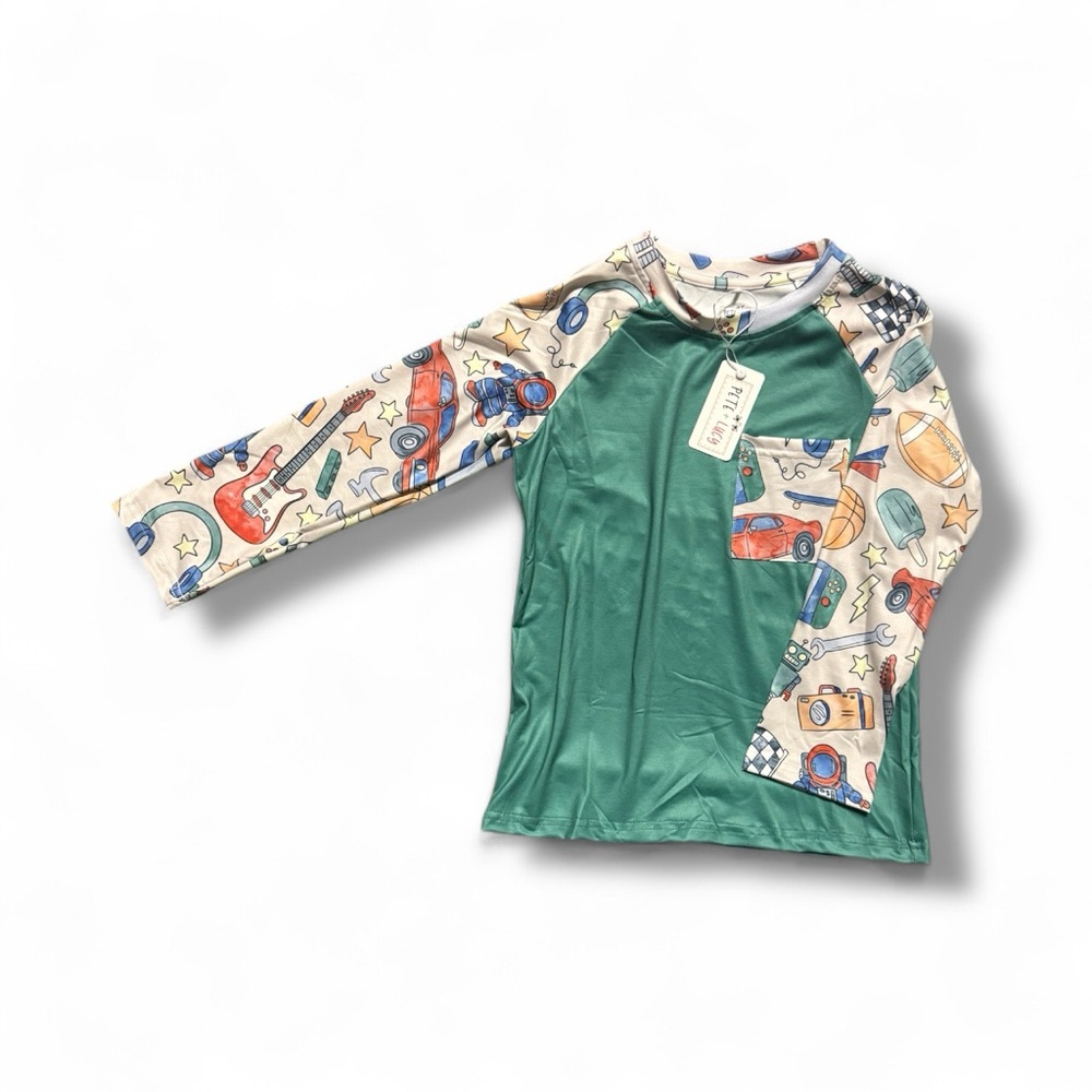 **NWT** Pete + Lucy Boys Long Sleeve Patterned Tee